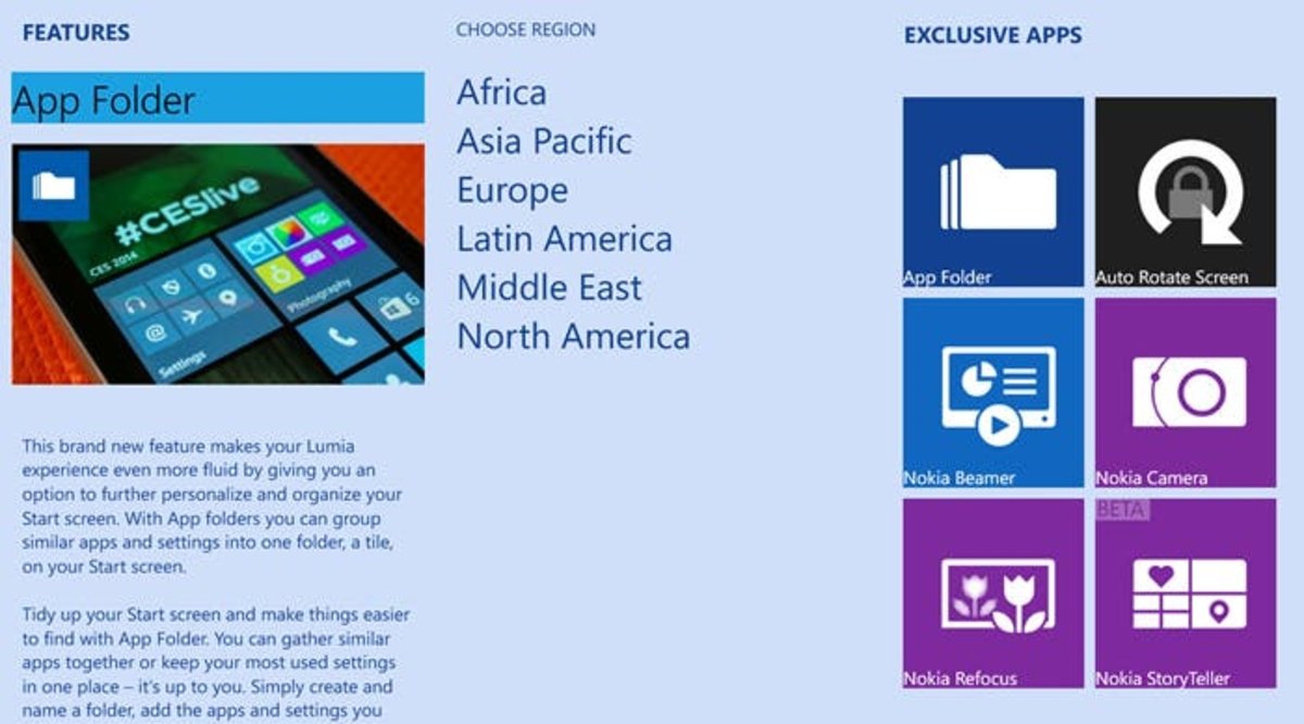 Capturas de la aplicación Lumia Black Update