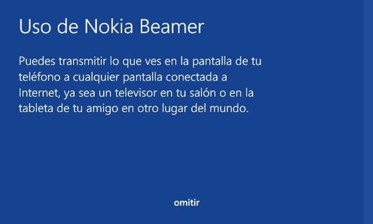 Tutorial inicial de la aplicación Nokia Beamer