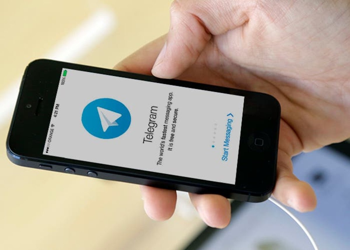 iphone con app Telegram