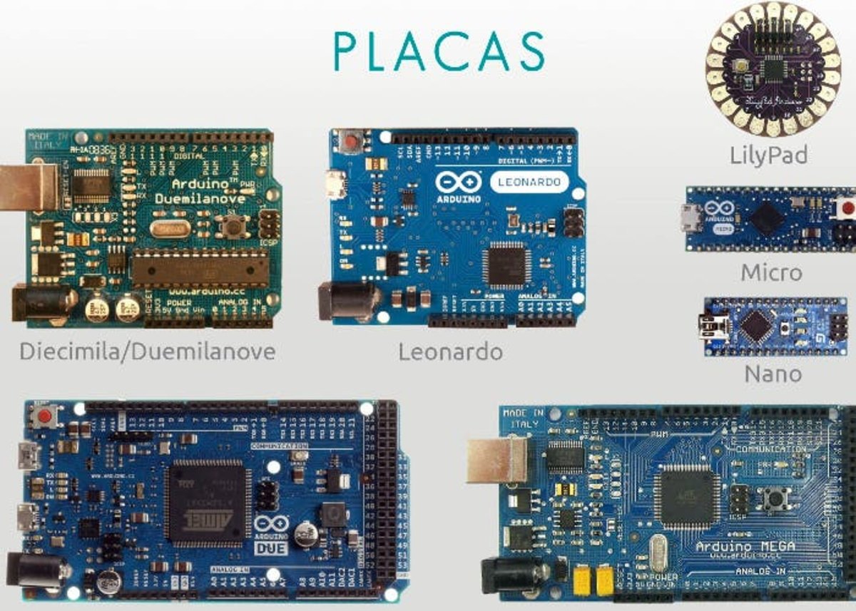 Variedad de placas Arduino