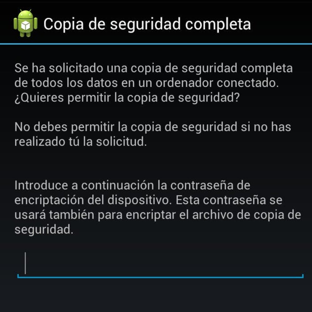 Android backup completo