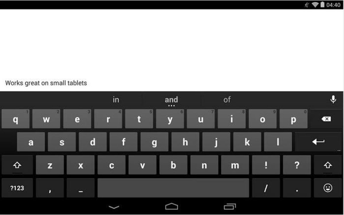 interfaz teclado de Google