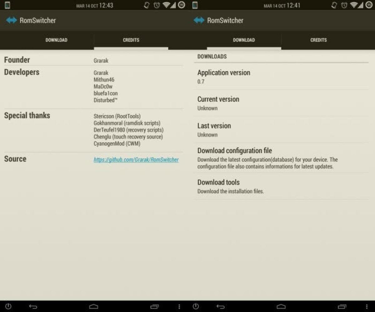 Previsualizacion de Rom Switcher