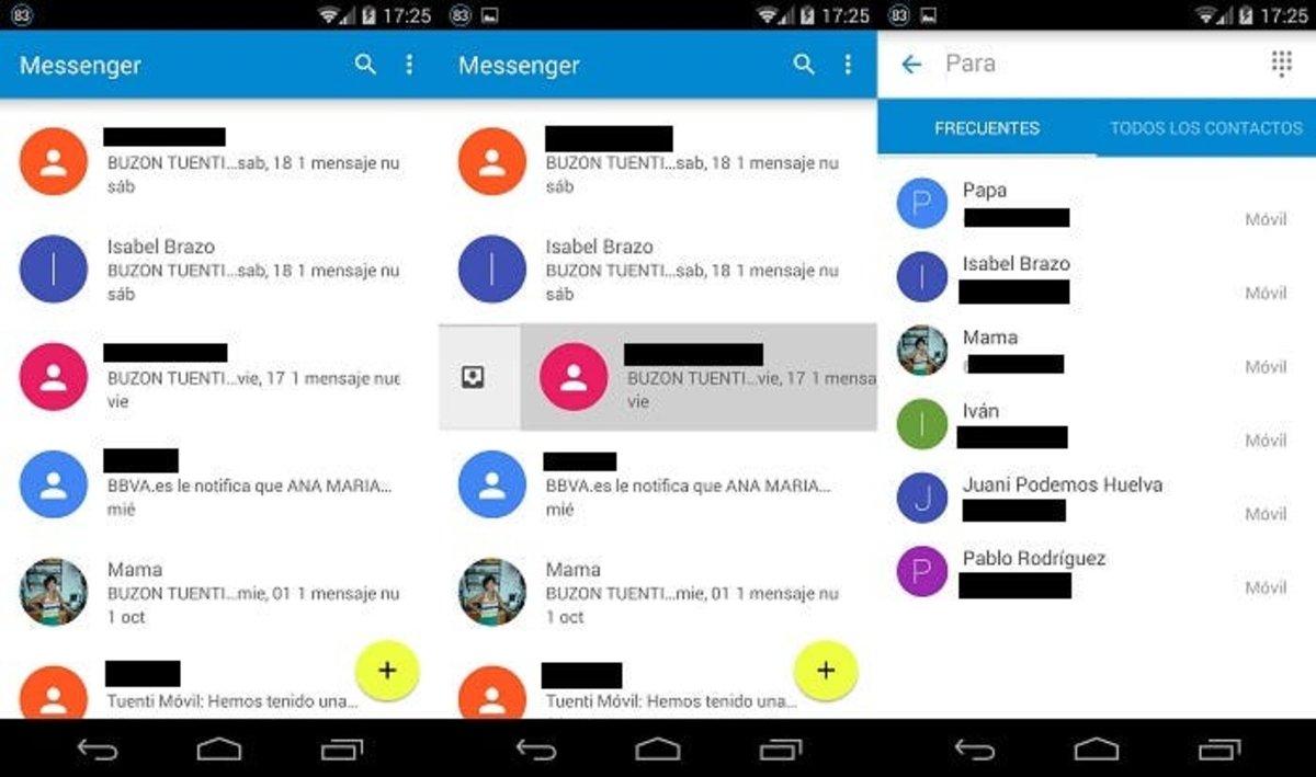 interfaz Messenger Android 5.0
