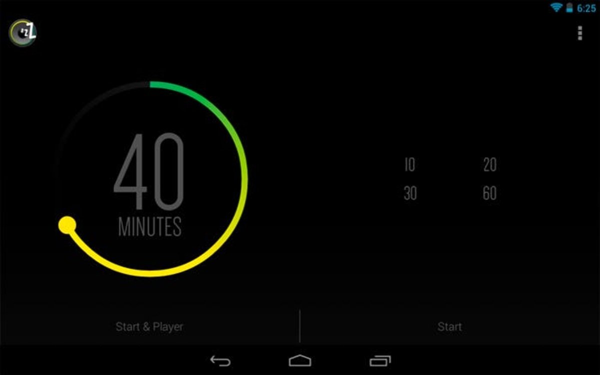 Captura de pantalla de Sleep Timer en una tablet