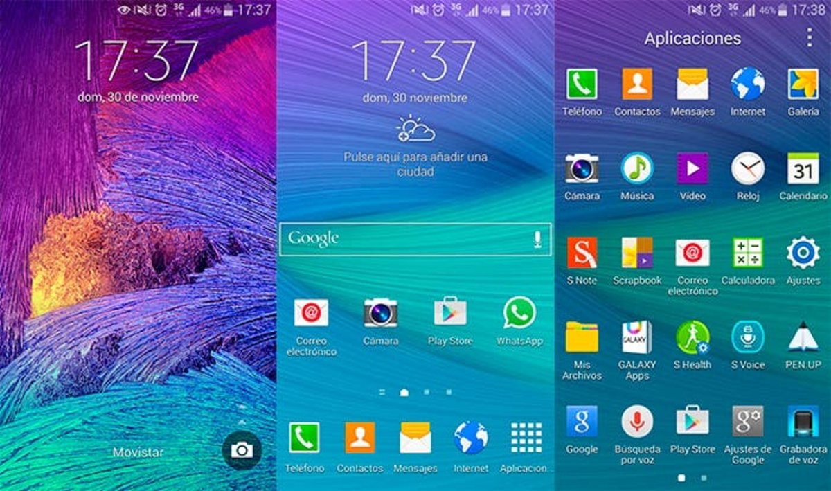 Capturas de pantalla del Samsung Galaxy Note 2 con la ROM del Note 4