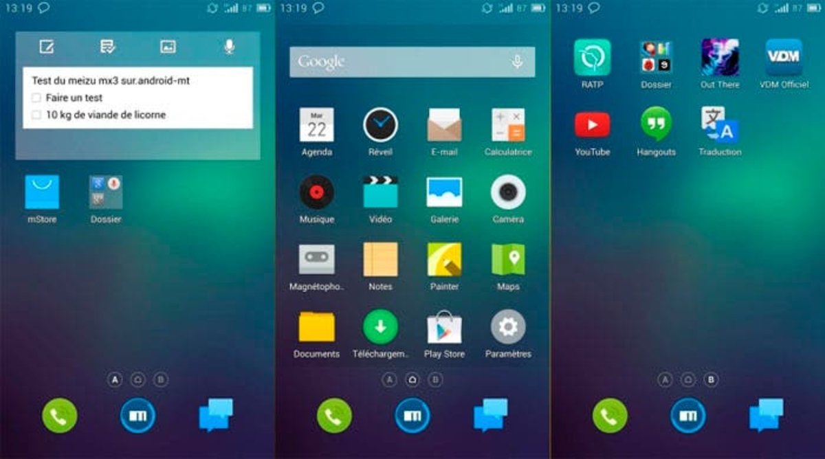 Meizu OS en Samsung Galaxy Note 3
