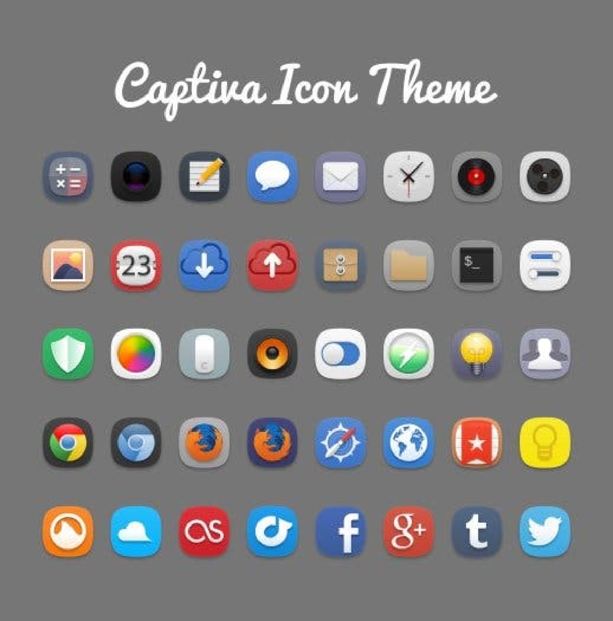 captiva icon theme muestra