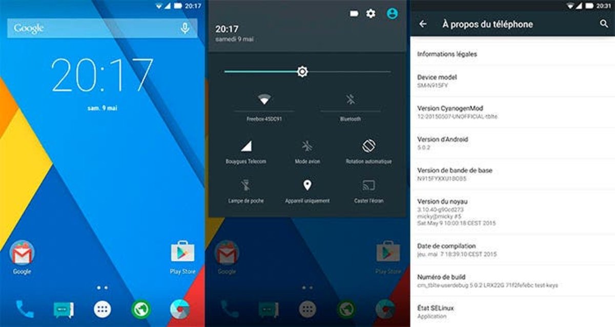 Capturas de pantalla CyanogenMod Android 5.0.2 Samsung Galaxy Note Edge
