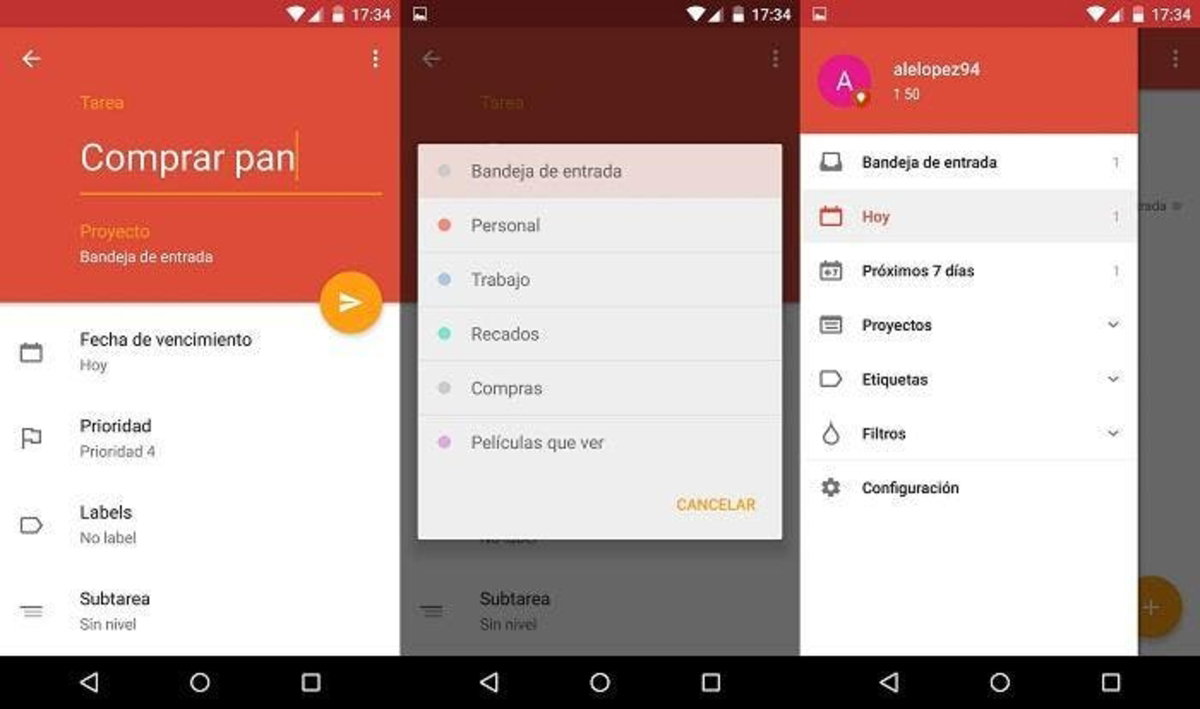 capturas Todoist