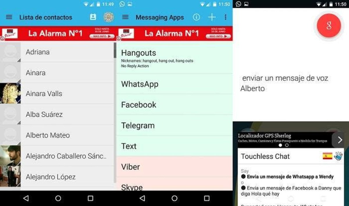 capturas Touchless Chat