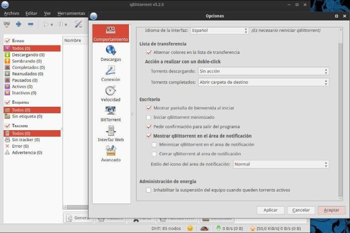 qbittorrent 3.2.0 opciones