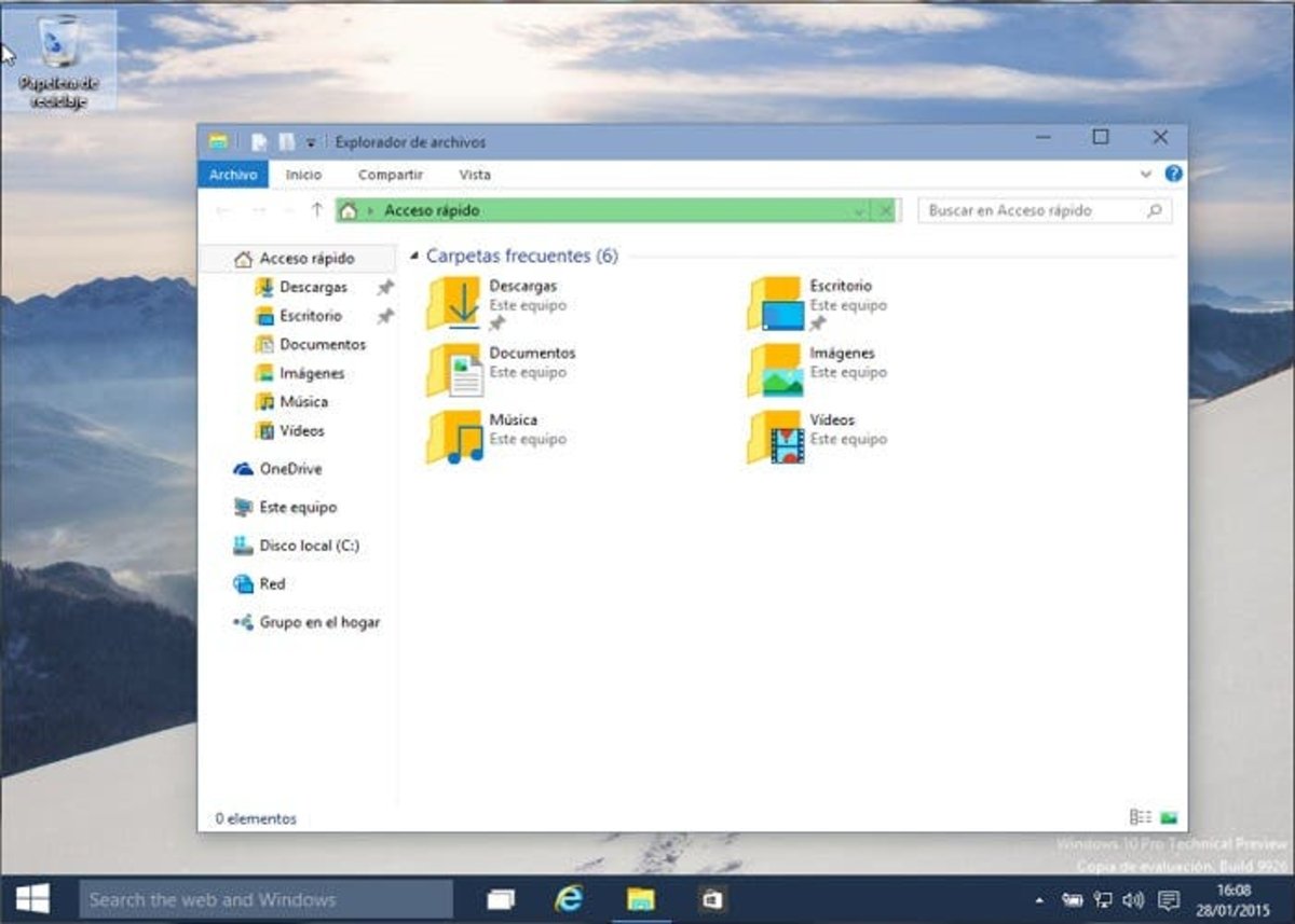 Windows 10 Explorador de archivos