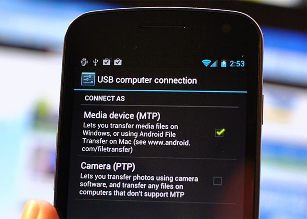 usb mtp computer connection android