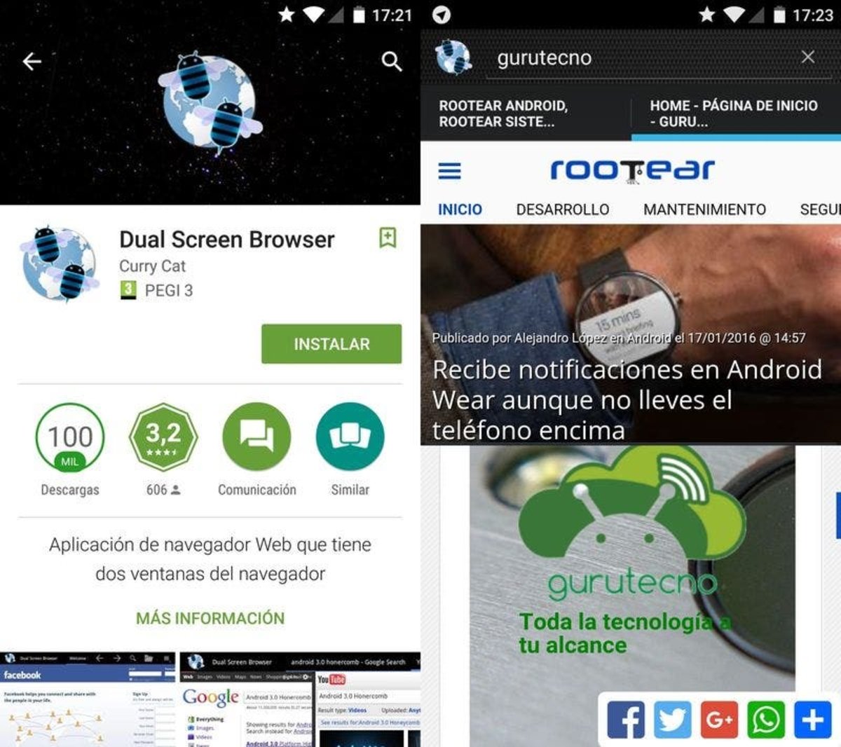Dual Screen Browser-instalación