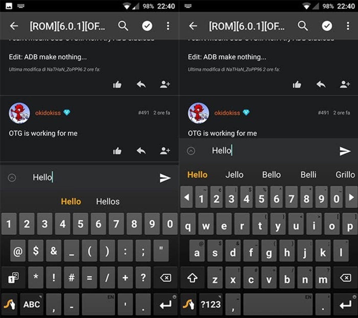 swype row xposed