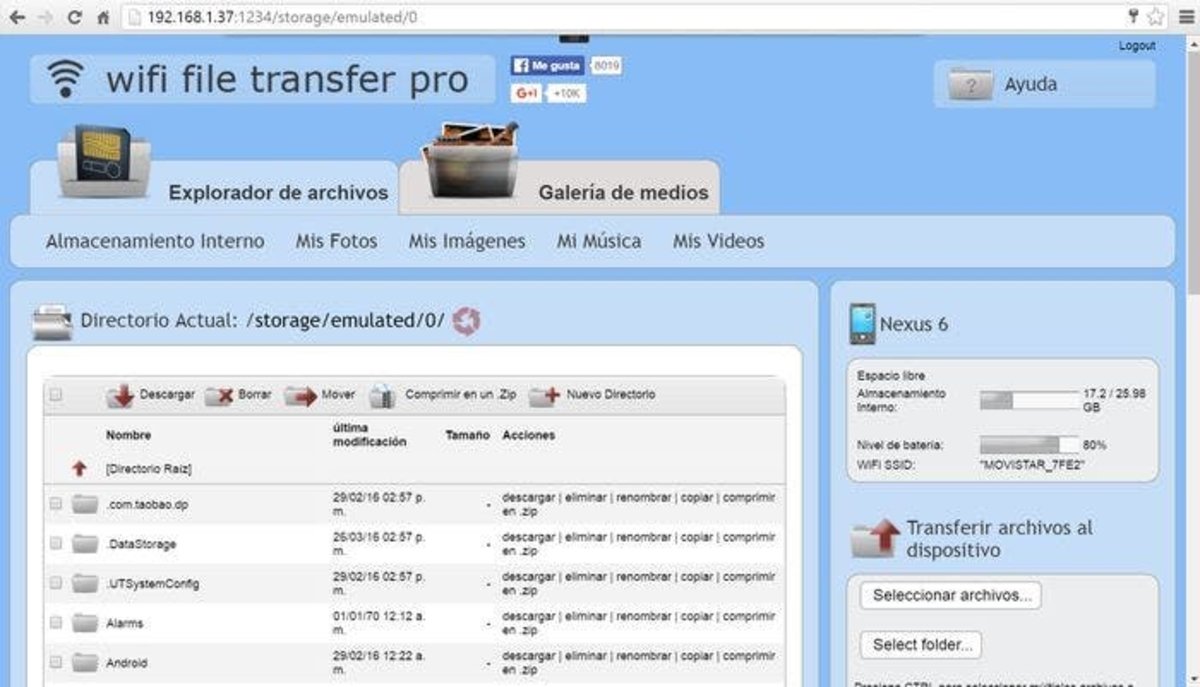 wifi-file-transfer-interfaz