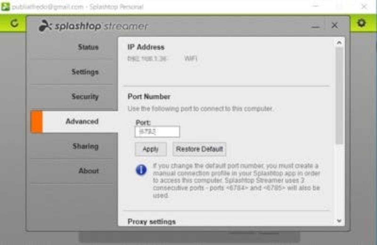 splashtop-configuración
