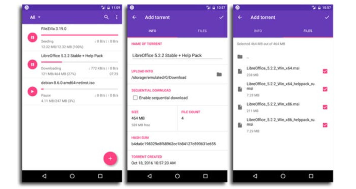 LibreTorrent para Android