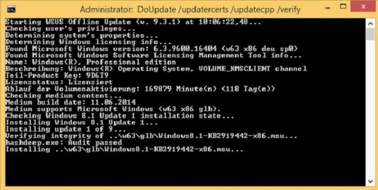 WSUS offline update. Ошибка 0х80070643. CW Windows.