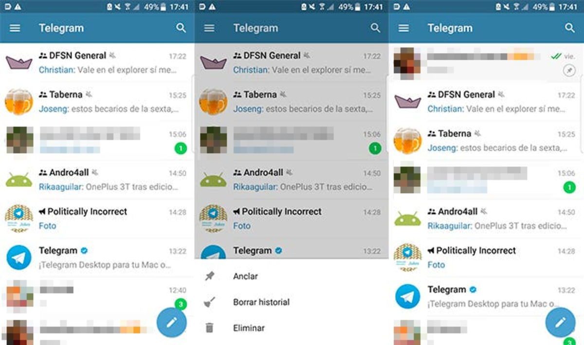 anclar mensajes telegram