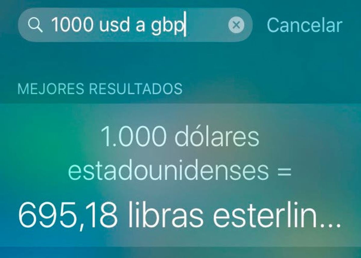 cambios monedas iphone busqueda directa