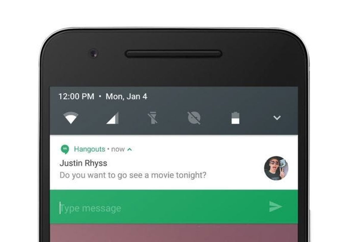 Android nougat barra de notificaciones