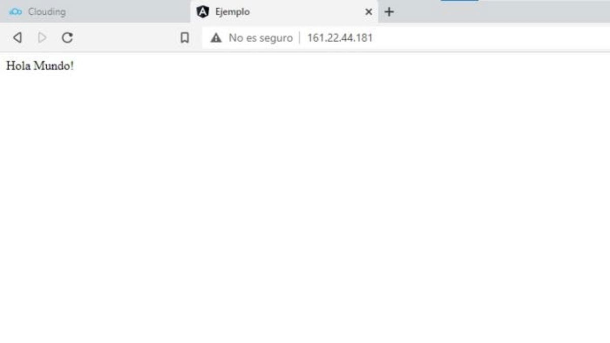 App Angular levantada en servidor VPS de Clouding