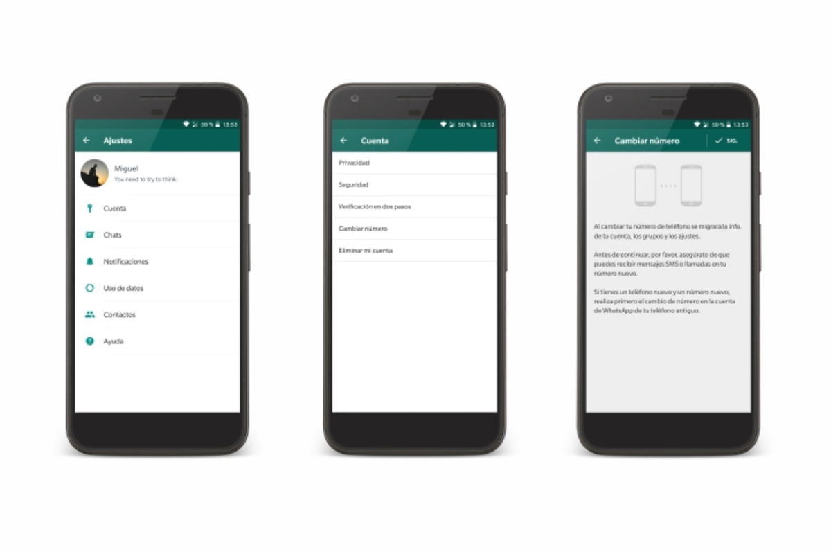 Cómo eliminar o cambiar el número en tu cuenta de WhatsApp