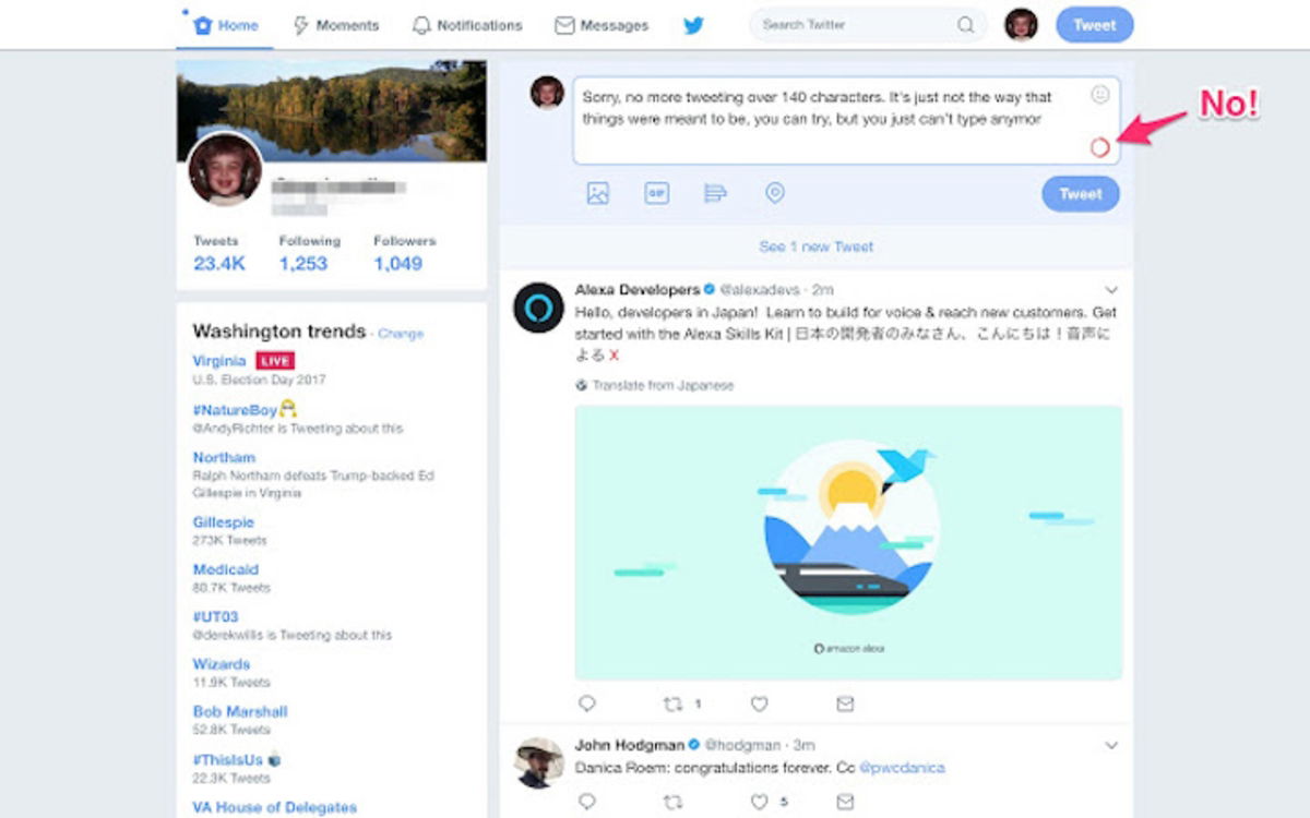 Sé un rebelde: así puedes volver a Twitter de 140 caracteres