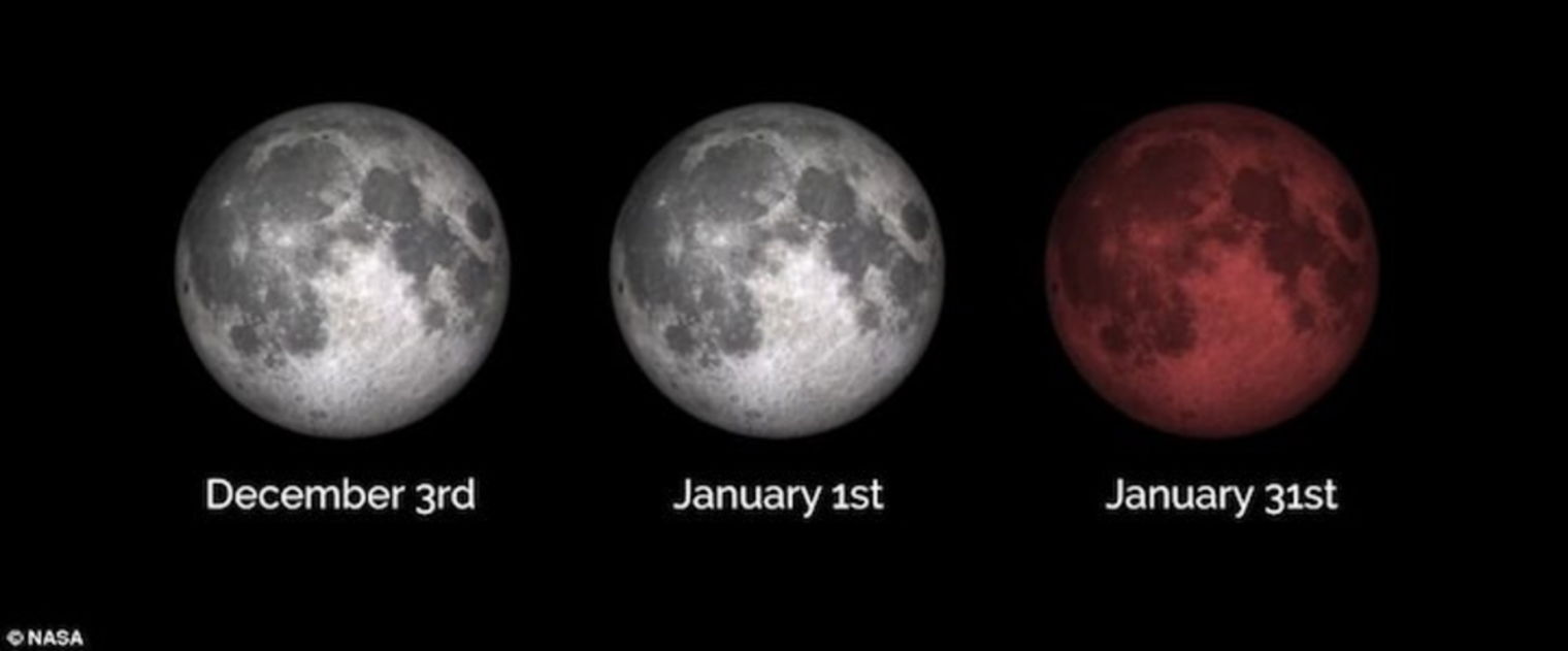 150 años después, la superluna azul de sangre podrá verse este miércoles 31 de enero