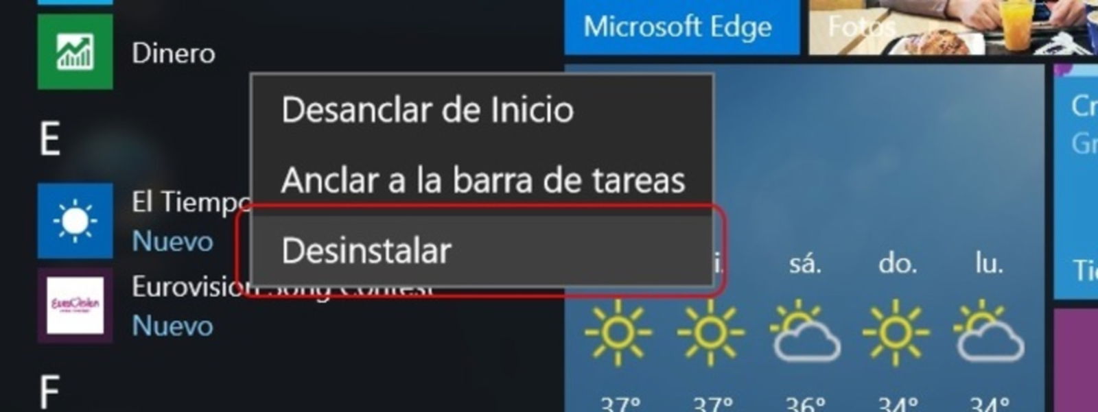 Cómo desinstalar aplicaciones en Windows 10 para PC
