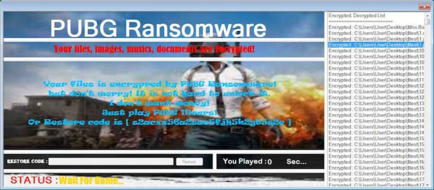 Este peligroso virus secuestra tus archivos hasta que... ¡juegas al PUBG!