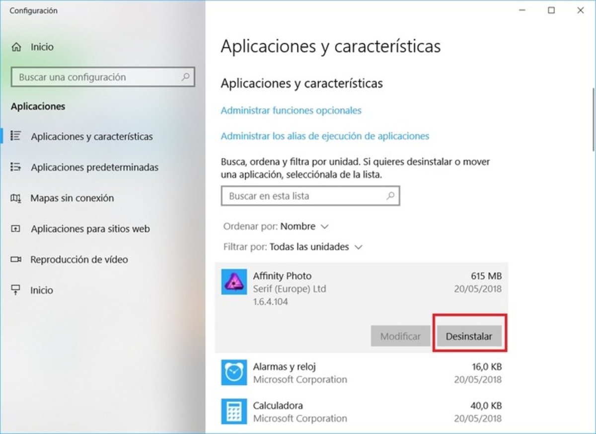 Cómo desinstalar aplicaciones en Windows 10 para PC