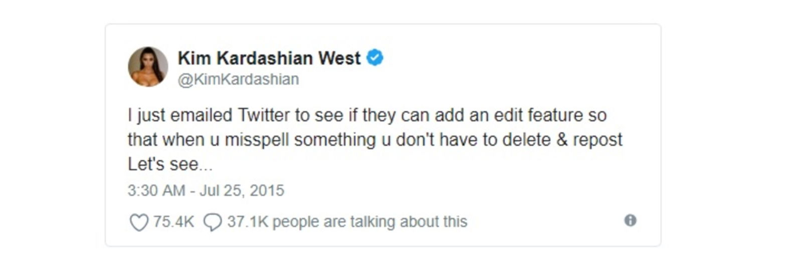 La esperadísima función de editar podría llegar a Twitter gracias a Kim Kardashian