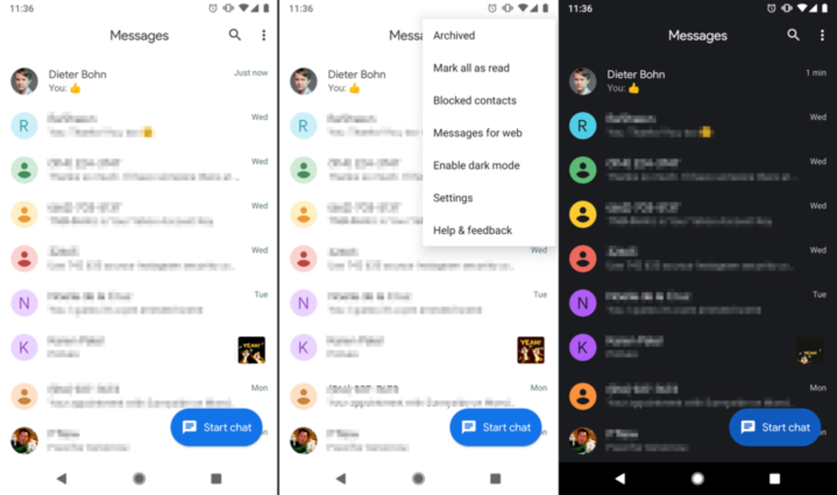 Google retrocede y elimina la última version de Android Messages