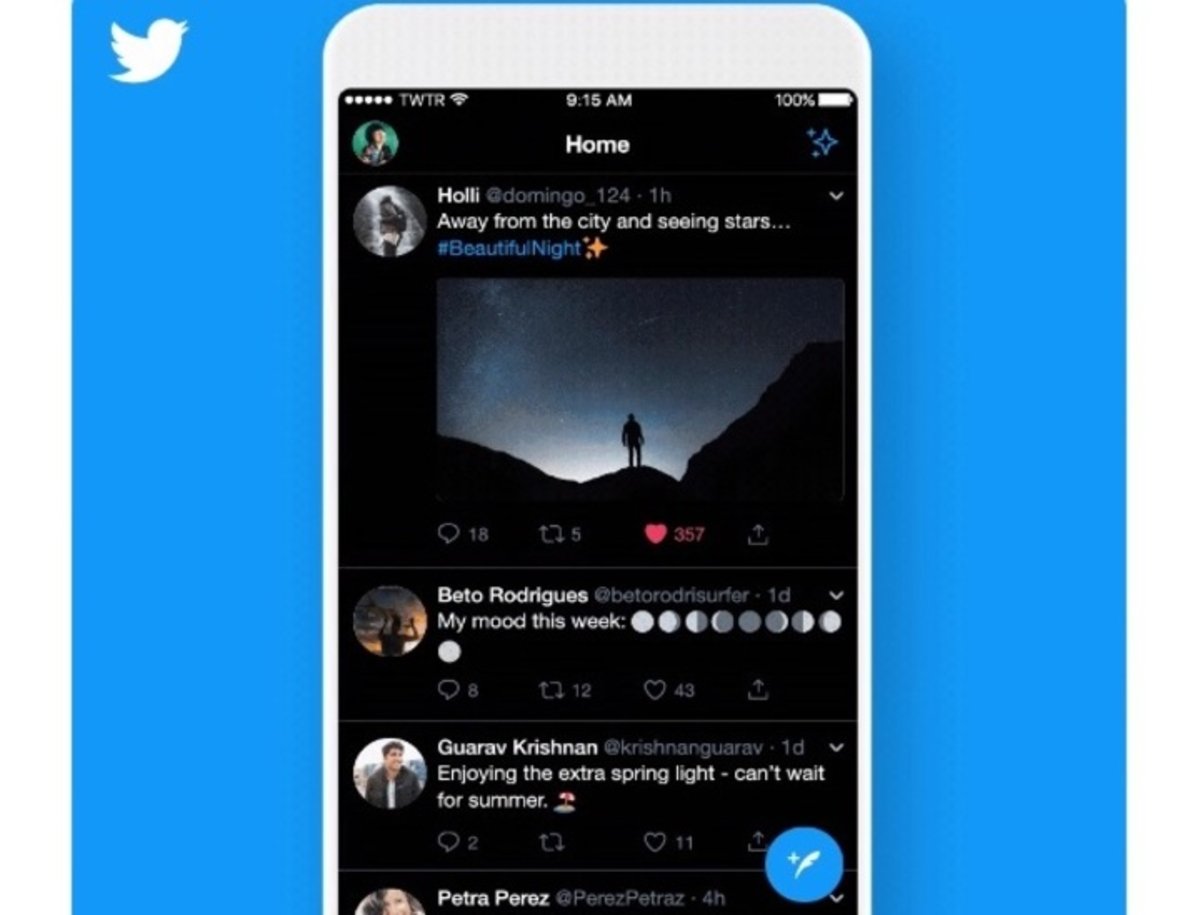 Twitter lanza un modo aún más oscuro para iPhones