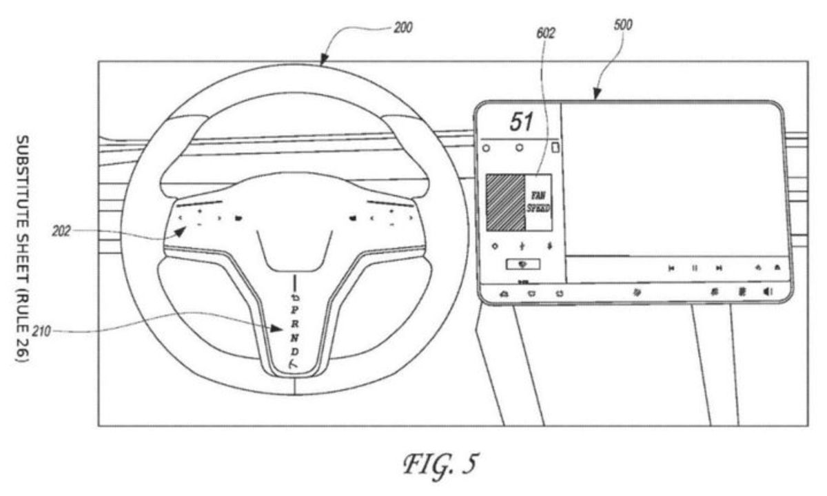 Tesla patenta un nuevo diseño de volante que incluye pantallas de infoentretenimiento