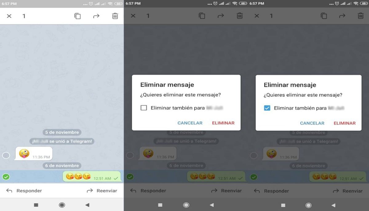 Cómo eliminar los mensajes de Telegram