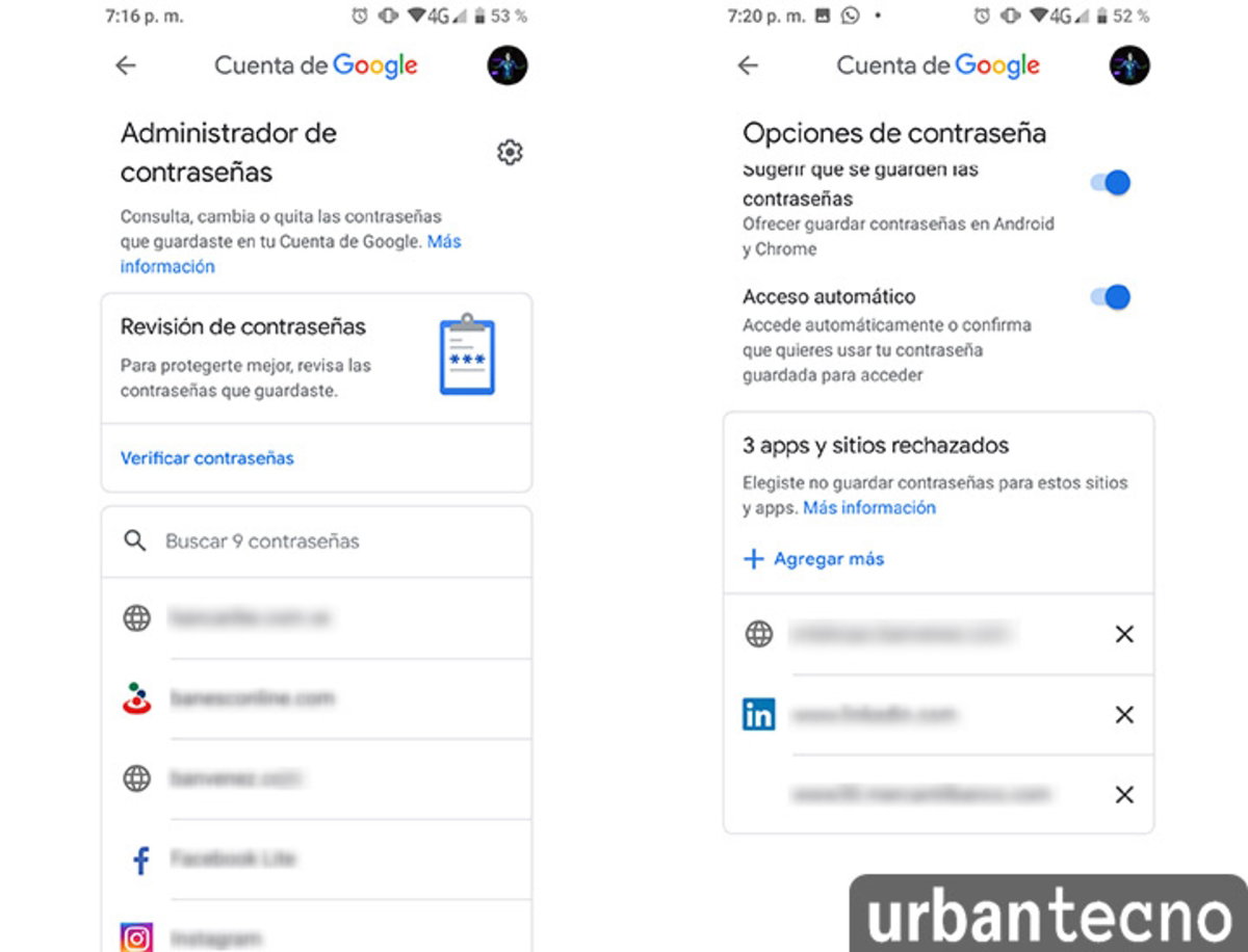 Cómo veo mis contraseñas de Google en Android