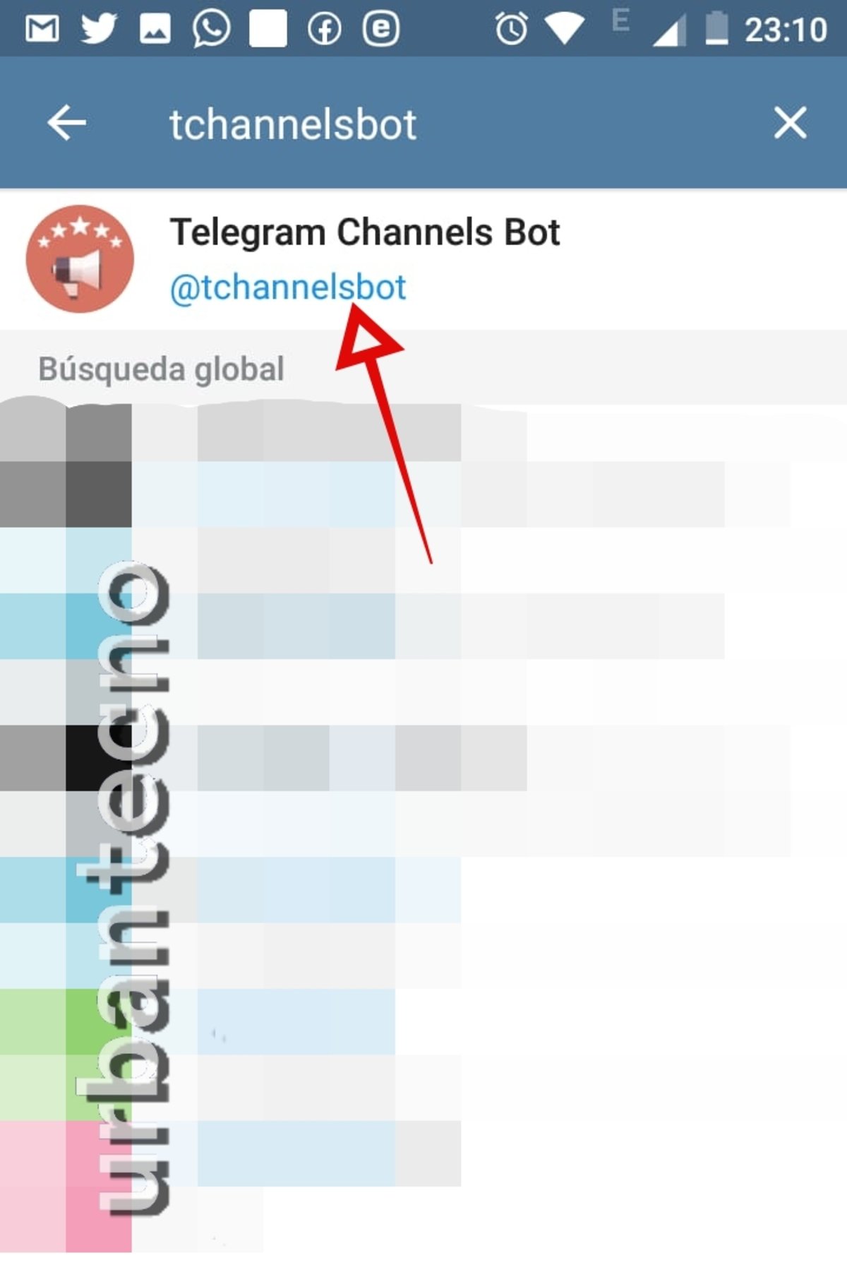 Buscar canales en Telegram