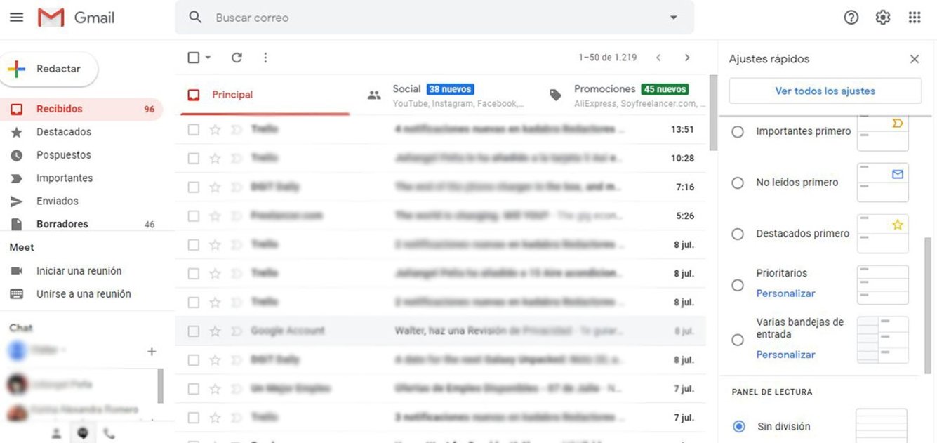 Rareza Hundimiento Consejo Cómo cambiar el diseño de tu bandeja de entrada en Gmail