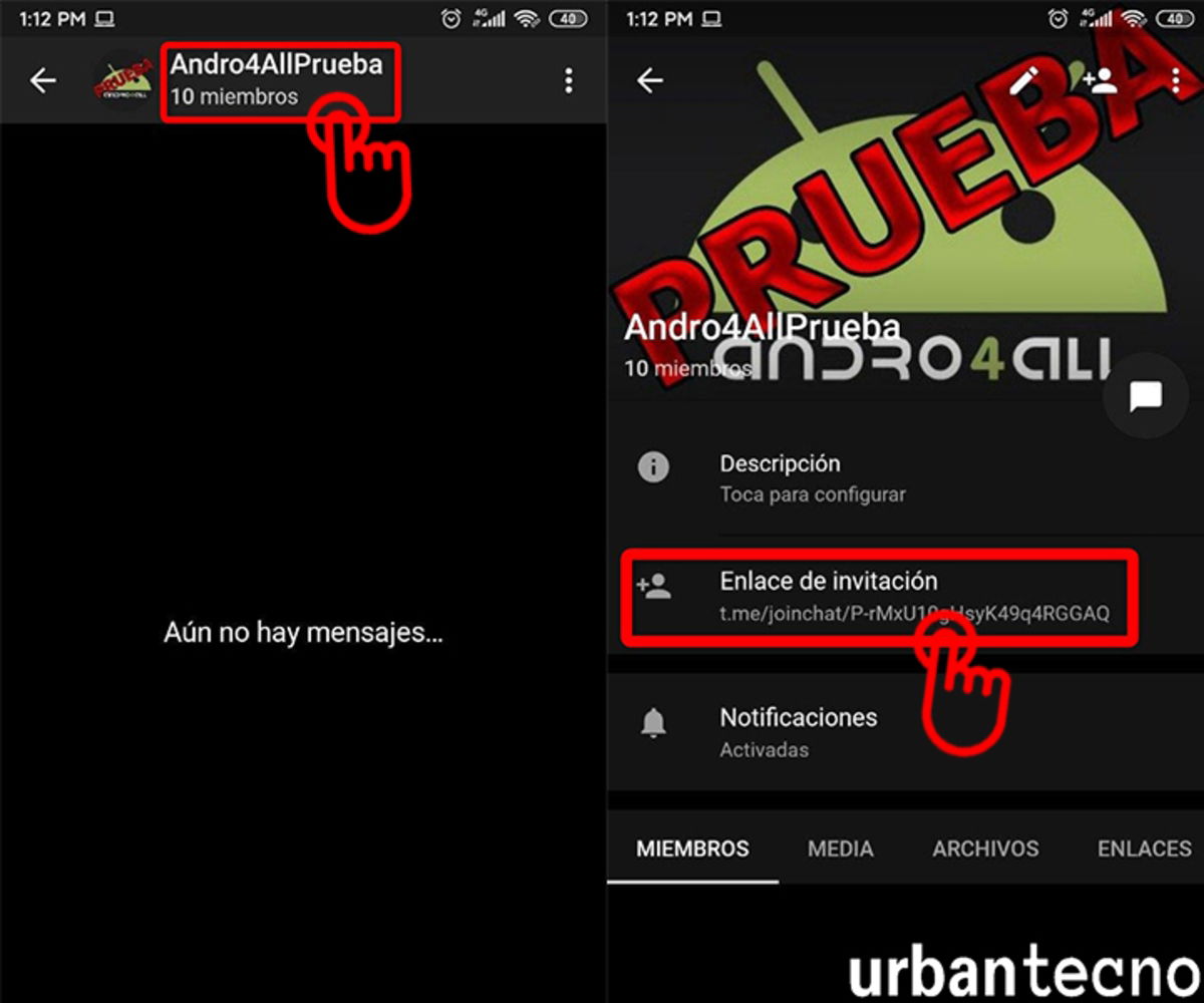 Cómo compartir un grupo de Telegram para invitar personas