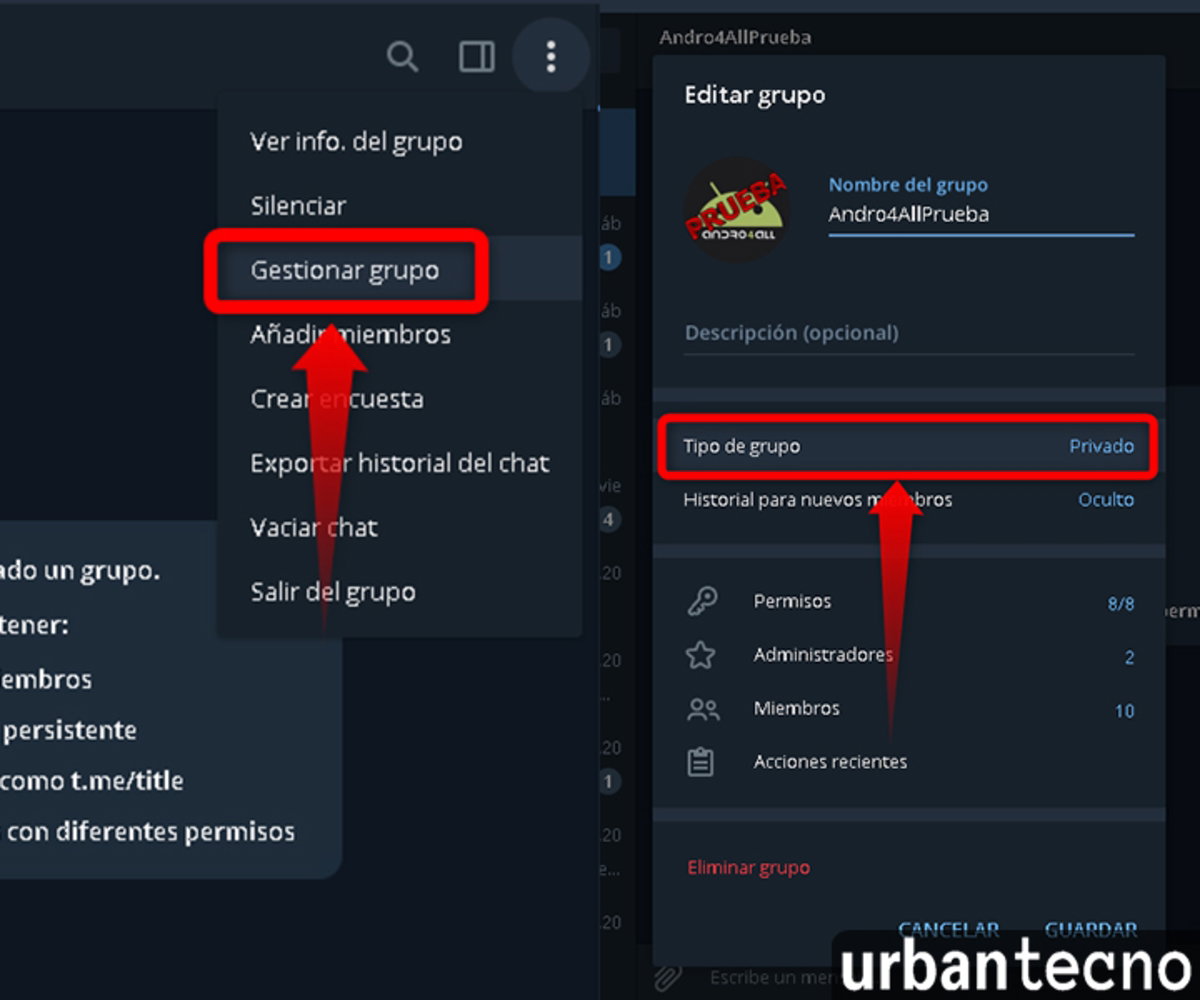 Cómo compartir un grupo de Telegram para invitar personas