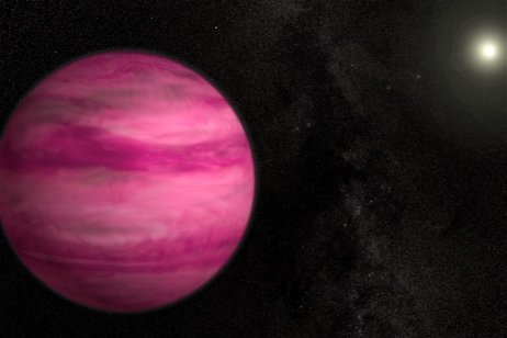 El gigantesco exoplaneta gaseoso rosa