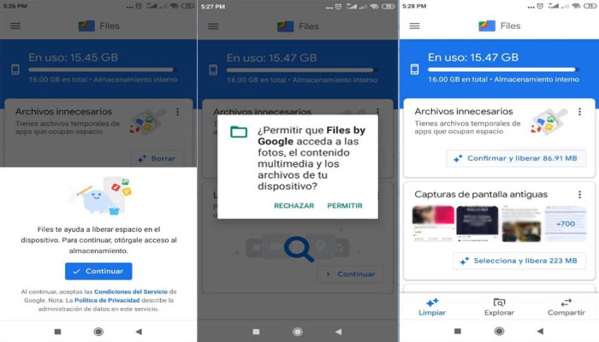Cómo usar Google Files para liberar espacio de tu móvil Android