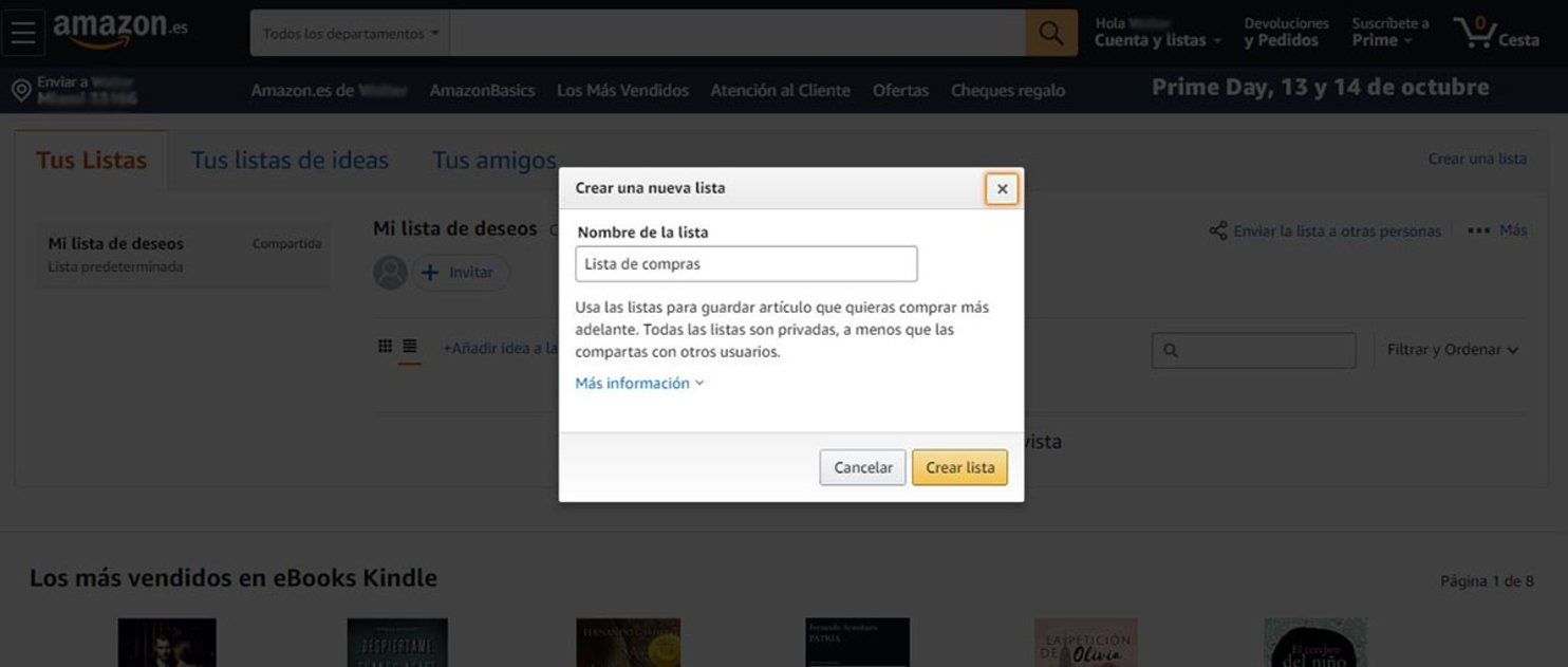 Cómo crear listas de deseos en Amazon