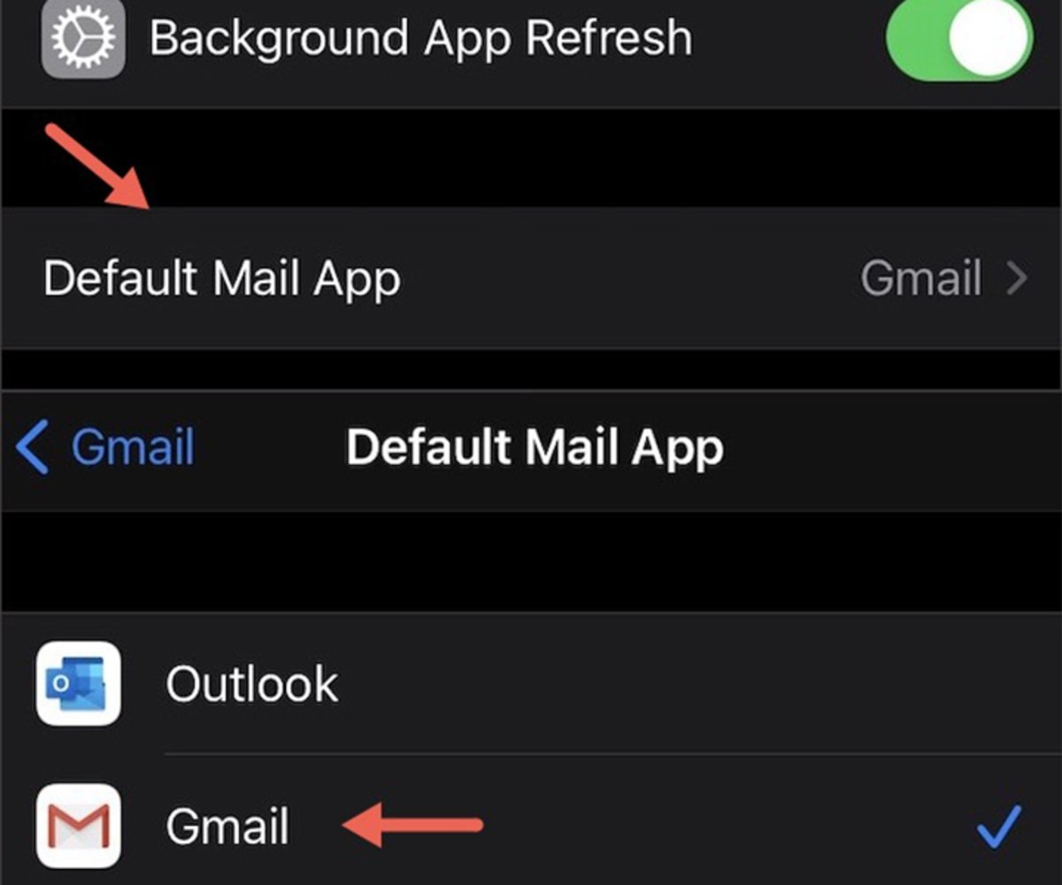Gmail como aplicacion predeterminada de tu iphone