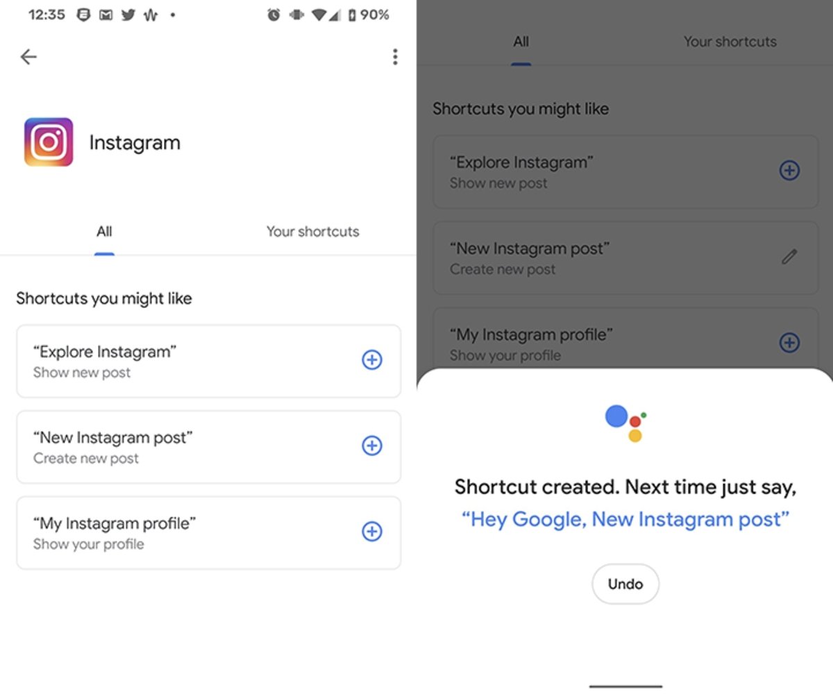 Como crear atajos en Google Assistant para publicar en tus redes sociales