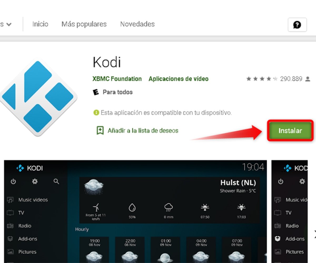 Como instalar Kodi en Android